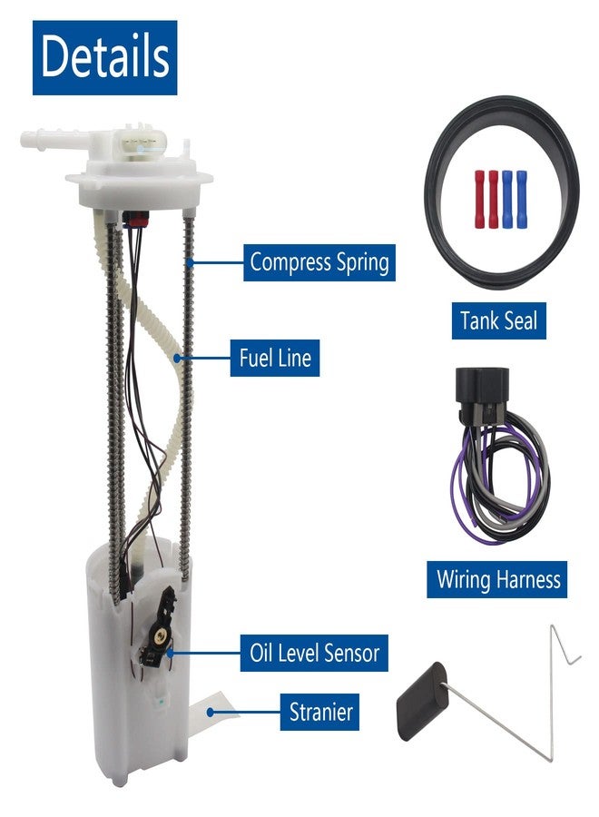 AdvanEX Fuel Pump Assembly E3947M Compatible with 1997 1998 1999 2000 Chevrolet Gmc Truck 1500 2500 3500 V6 4.3L V8 5.0L 5.7L 7.4L - Image 2
